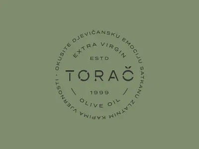 Torač extra food icon logo mark nature oil olive stone symbol virgin