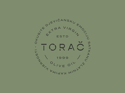 Torač extra food icon logo mark nature oil olive stone symbol virgin