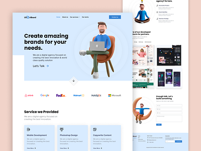 Creative Agency Website Design #3 agency agency landing page agency website design landing page ui ui design uiux web website