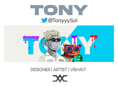 Twitter header - Tony branding design graphic design typography