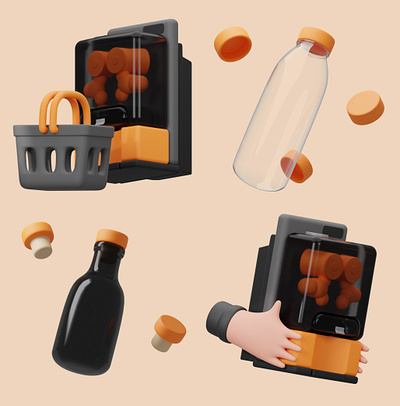 3D icons for Instagrum 3d blender design graphic design illustration motion graphics render rendering