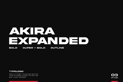 Akira Expanded bold fonts extended