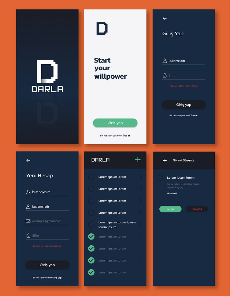 DARLA App UI/UX Design by Müge on Dribbble