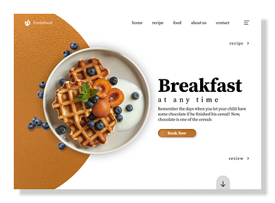 Food - Design Concept delivery app design concept eat eating food delivery food delivery landing page food delivery service foot homepage illustration interface landing page recipe recipe app ui design ux design website design