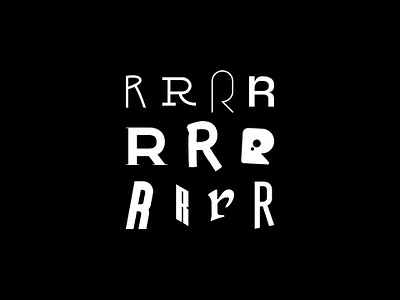 Letter R lettering type typography