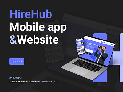 HireHub - Find Jobs Mobile App & Website app branding case study design graphic design illustration mobile app ui ux ux designer uxui design