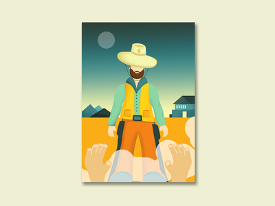 The cowboy 2d art artwork character character design cowboy design digital art digital illustration digital painting graphic design green illustration illustration art illustrator photoshop vector vector art vector illustration