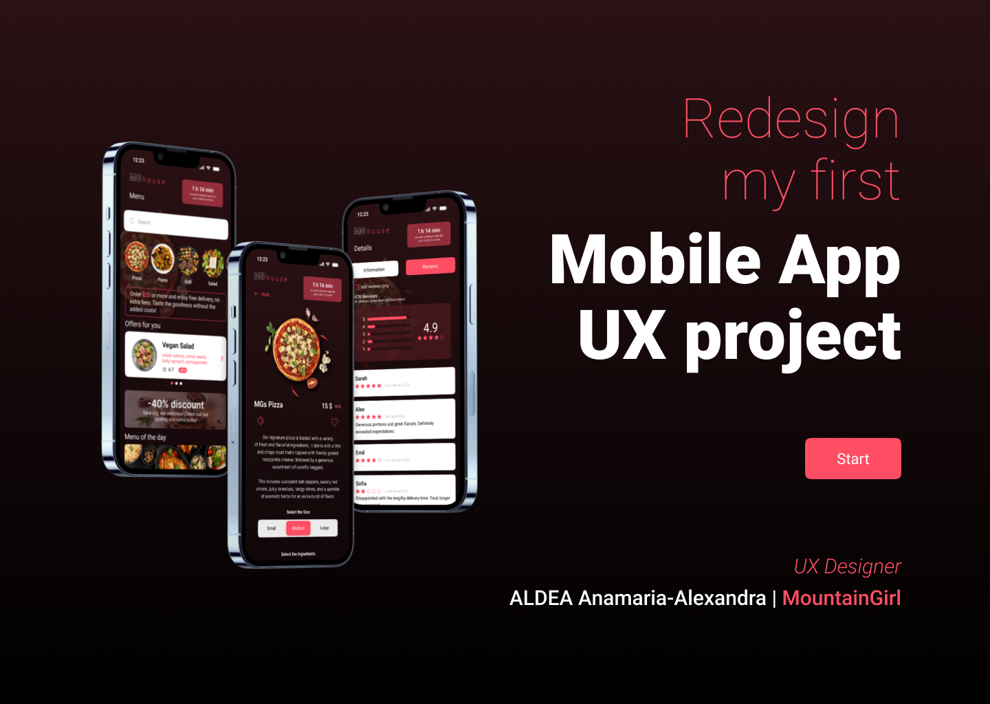 MG House - Restaurant Mobile App by Anamaria-Alexandra Aldea on Dribbble