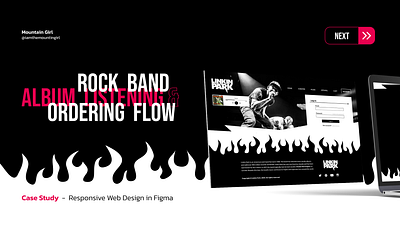 Responsive Website in Figma for Linkin Park app branding case study design figma illustration ui web design website