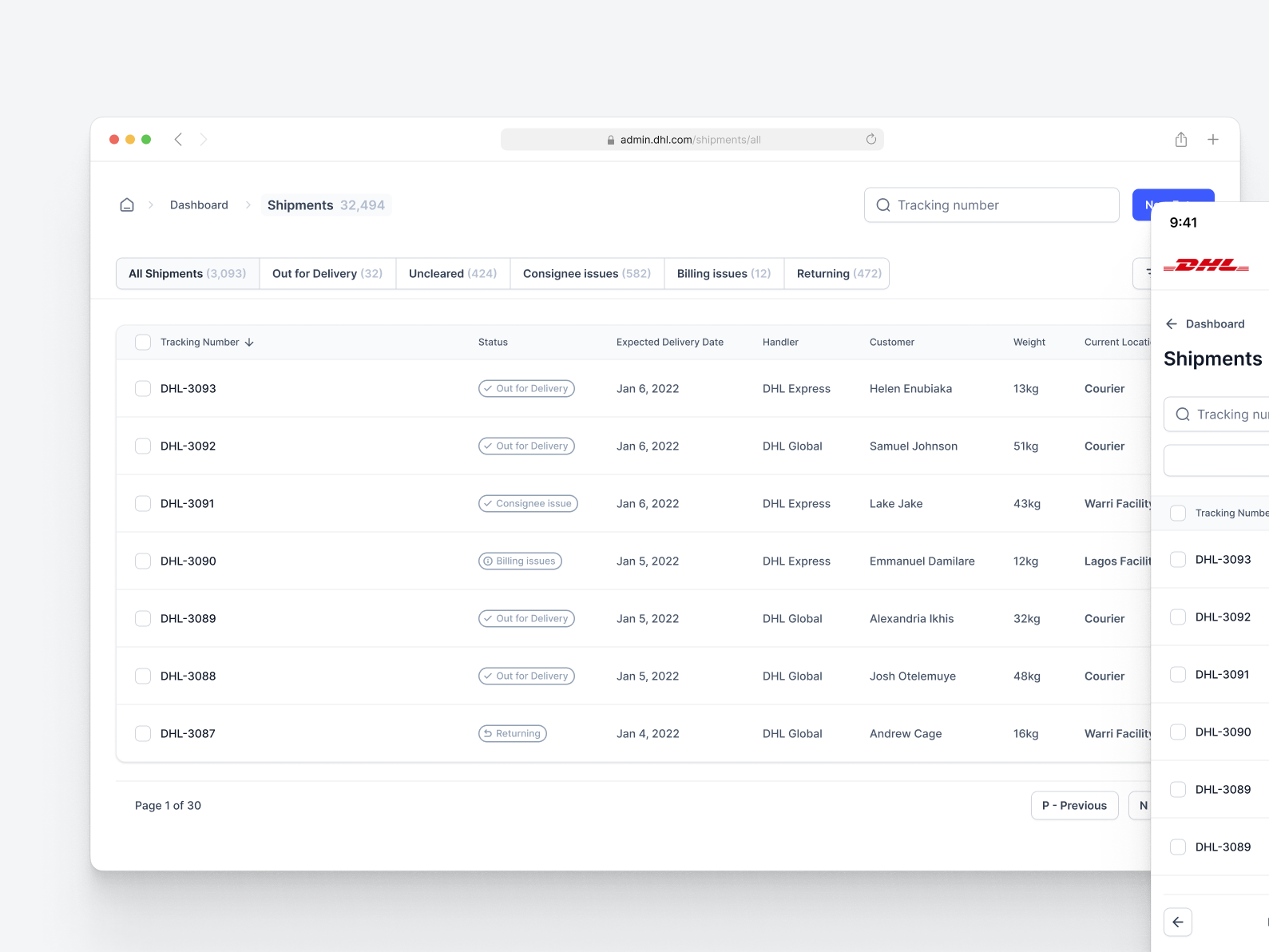 Shipment management system by Damilare Adekunle on Dribbble