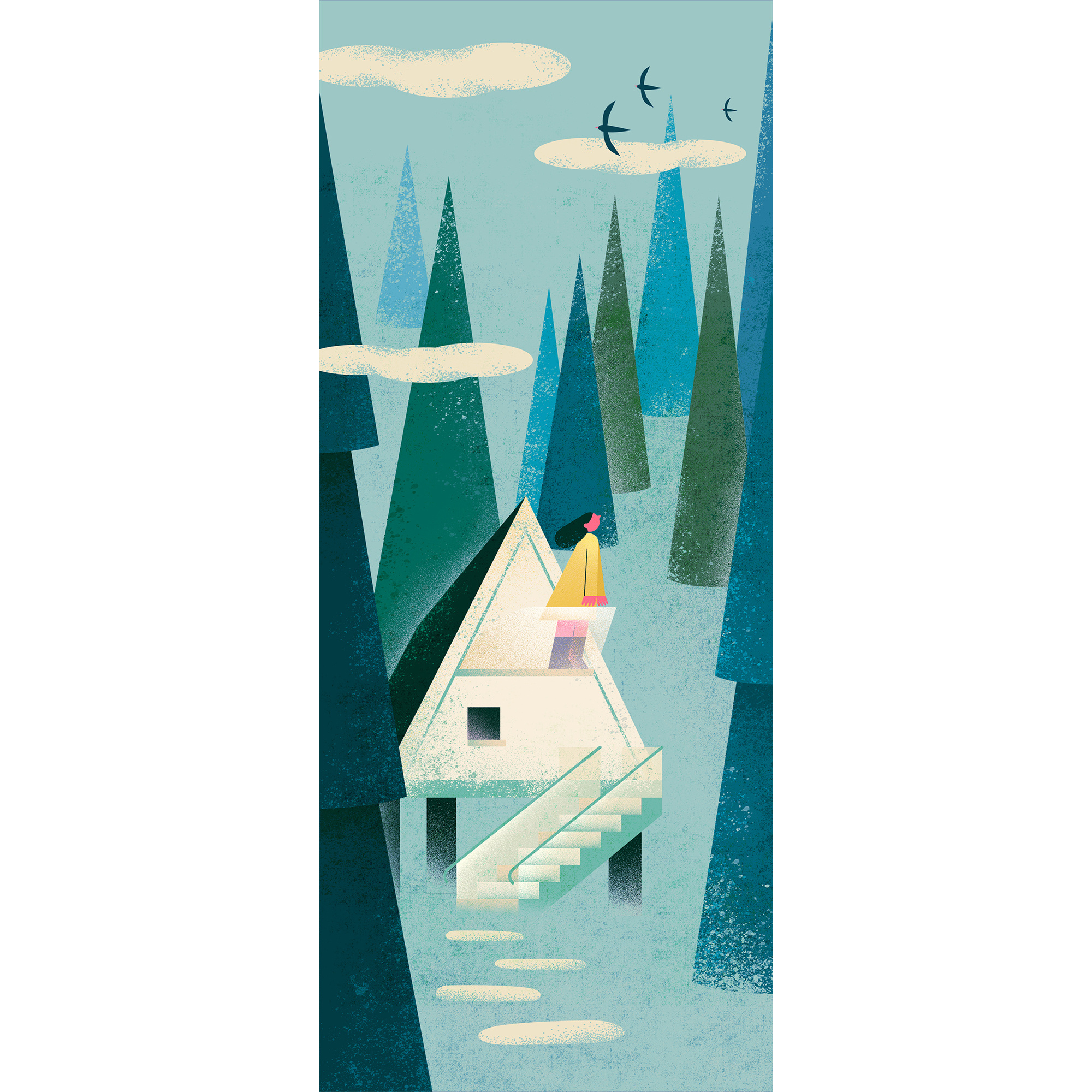 Away from nature adobe character color colorful design digitalart diptych drawing flat graphic design illustration illustrator photoshop shape style texture