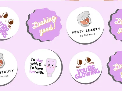 Brand stickers - FENTY BEAUTY branding design graphic design