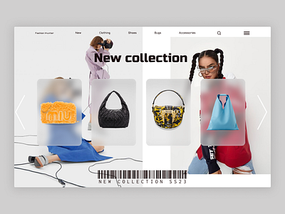 Fashion Hunter bags branding design fashion ui website