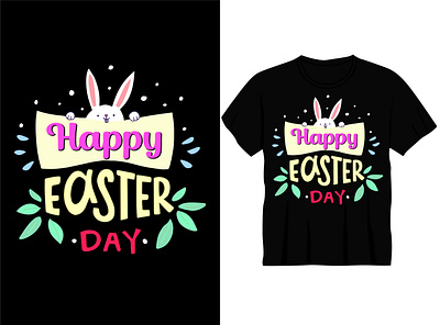 Happy EaSTER DAY Typography T shirt Design best design best t shirt design easter graphic design happy rabbit t shirt typography vector