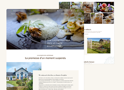 Restaurant - La Closerie des Hortensias animation chef clean cook cooking design figma fod food luxry luxury restaurant ui ux web webdesign