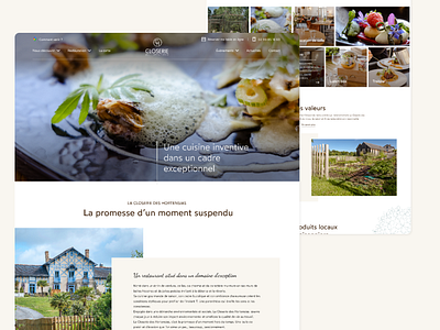 Restaurant - La Closerie des Hortensias animation chef clean cook cooking design figma fod food luxry luxury restaurant ui ux web webdesign