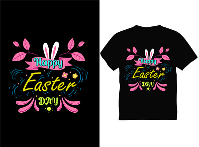 Happy Easter DAY Typography T shirt Design best design best t shirt day design easter graphic design happy rabbit t shirt typography vector