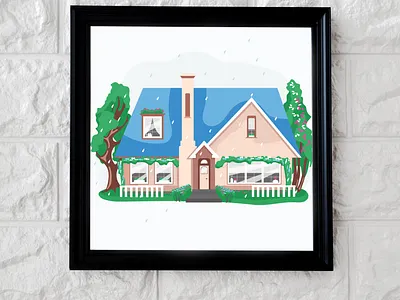 Весенний дом branding design drawing graphic design illustration logo typography ui ux vector