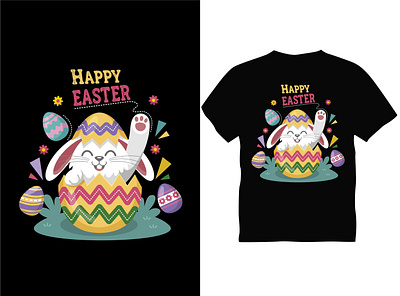 HAPPY EASTER Typography T shirt Design best design best t shirt design easter eggs graphic design happy rabbit t shirt typography vector