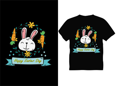 Happy Easter Day Typography T shirt Design best design best t shirt design flowers graphic design logo rabbit t shirt typography vector