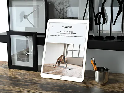 Yogicor- Yoga Studio- mobile website branding design graphic design logo typography ui