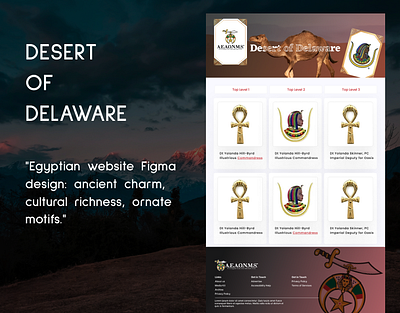 Landing Page Design | Egyptian style website branding figma lan landingpage logo ui