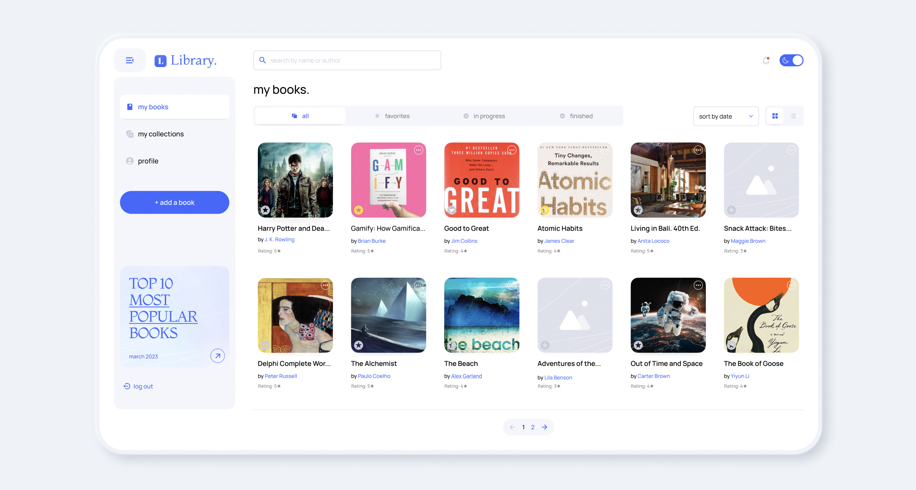 Example of Library Web App