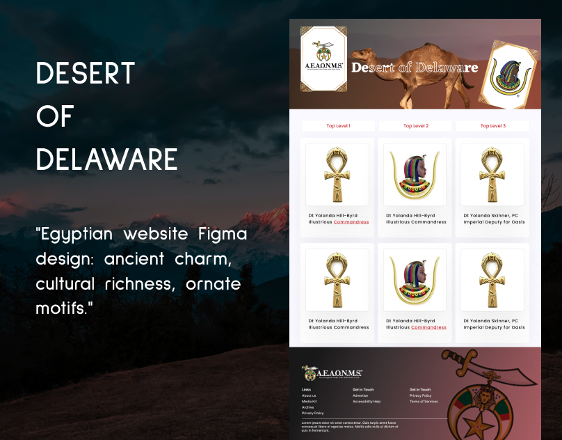 Landing Page Design | Egyptian-style website branding landingpage typography ui