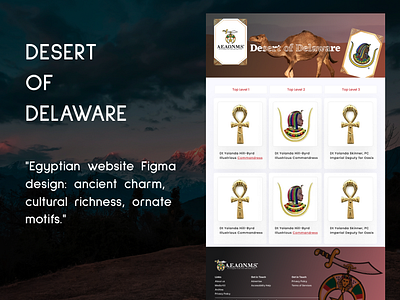 Landing Page Design | Egyptian-style website branding landingpage typography ui