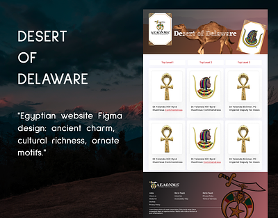 Landing Page Design | Egyptian-style website branding landingpage typography ui
