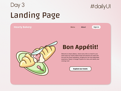 #dailyUI challenge 003: Landing page dailyui design ui