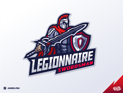 LEGIONNAIRE SWORDSMAN Logo Mascot branding character logo design esport esportlogo gamer gaming illustration knight legionnaire logo mascot sparta spartans swordsman