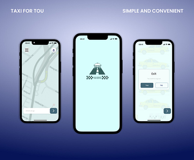 Mobile taxi app. design graphic design mobile app ui