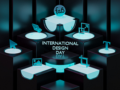 International design day 3d 3d design 3d model agency branding designday fabulo graphic design illustration international logo model rendering ui ux vector website