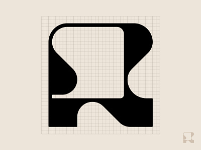 36 Days of Type: R alien alphabet curvy futurism geometric glyph grid icon letter r logo modernism r symbol typography wavy