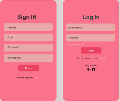 Sign in/Log in page app branding design graphic design illustration ui ux