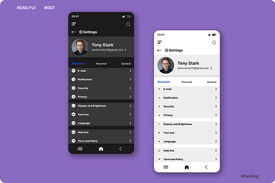 Daily UI Day 007 - Settings 007 app dailyui dailyuichallenge day007 figma iconography learning settings skillimprovement typography ui uidesign uidesigner uiimprovenent uiuxdesigner