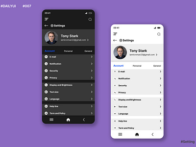 Daily UI Day 007 - Settings 007 app dailyui dailyuichallenge day007 figma iconography learning settings skillimprovement typography ui uidesign uidesigner uiimprovenent uiuxdesigner