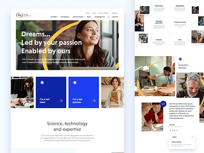 Online Testing Website Design design education interface online learning testing ui ux website