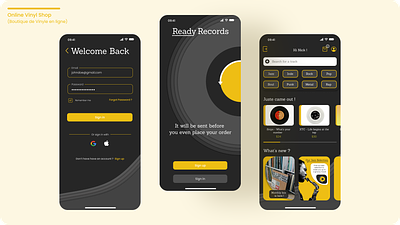 Ready Records - Online vinyls shop App app design music online shop ui ux vinyl