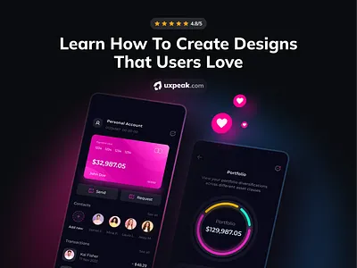 Learn UX/UI Design & Figma | Uxpeak 3d app course design figma figma course learn ux mobile app mockup modern ui ux course ux ui web design
