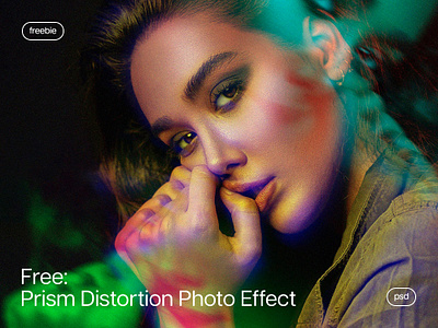 Prism Distortion Photoshop Effect colorful crystal distortion download free freebie glirch graphic design photo photography photoshop pixelbuddha prism psd rainbow refraction