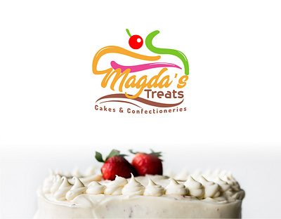 Magdas treat logo brand advert advert design branding cake logo design digital poster food branding graphic design logo logo branding logo design packaging poster design social media advert