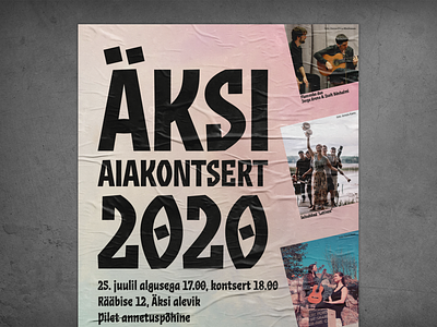 Äksi Aiakontsert 2020 poster design graphic design poster