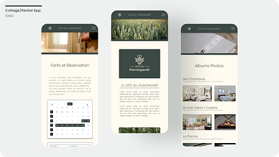 Cottage/Rental App app cottage design rental ui ux