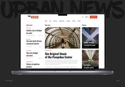 Urban news platform article blog design graphic design journalism main page news typography ui webdesign