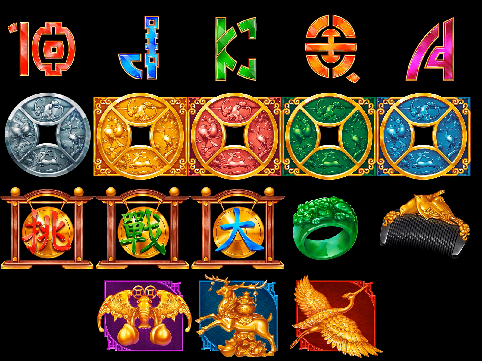 2d-animation-of-the-set-of-symbols-for-the-chinese-themed-game-by