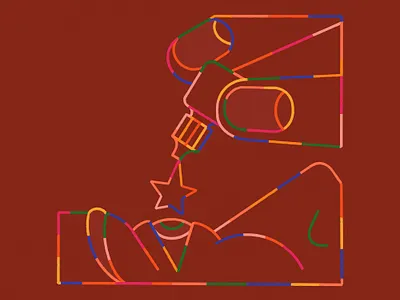 Eye drops color line illustration eyedrops line illustration product illustration spot illustration star