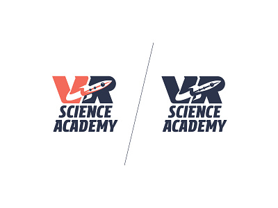VR Science Academy academy education fun high school higher ed logo meta metaverse negative space reality rocket ship school science teacher tutor virtual vr