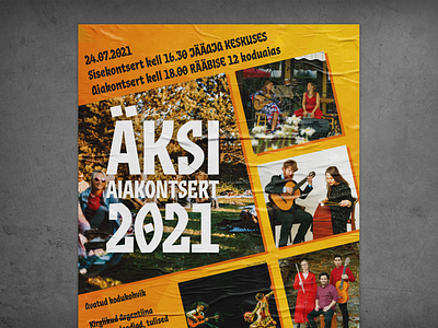 Äksi Aiakontsert 2021 poster design graphic design poster print